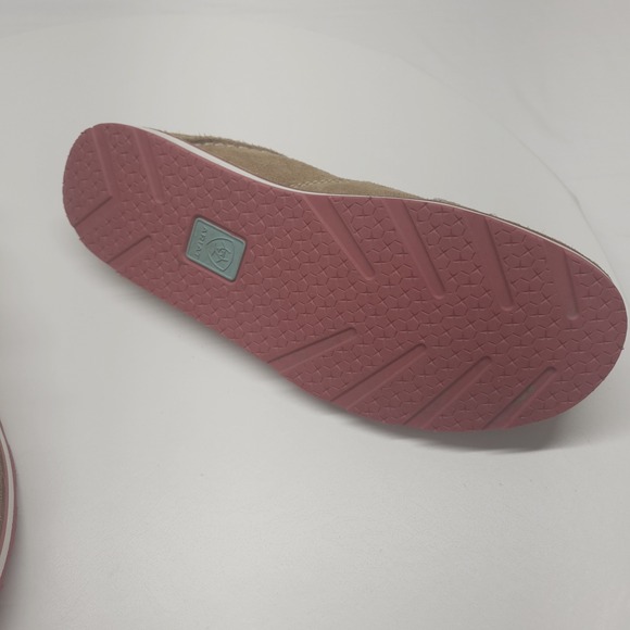 Ariat Womens Tan Suede Floral Slip On Loafer Shoes Size 8.5B - Picture 9 of 11